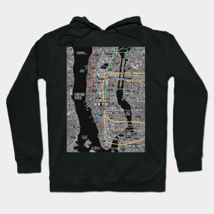 New york city subway street map Hoodie